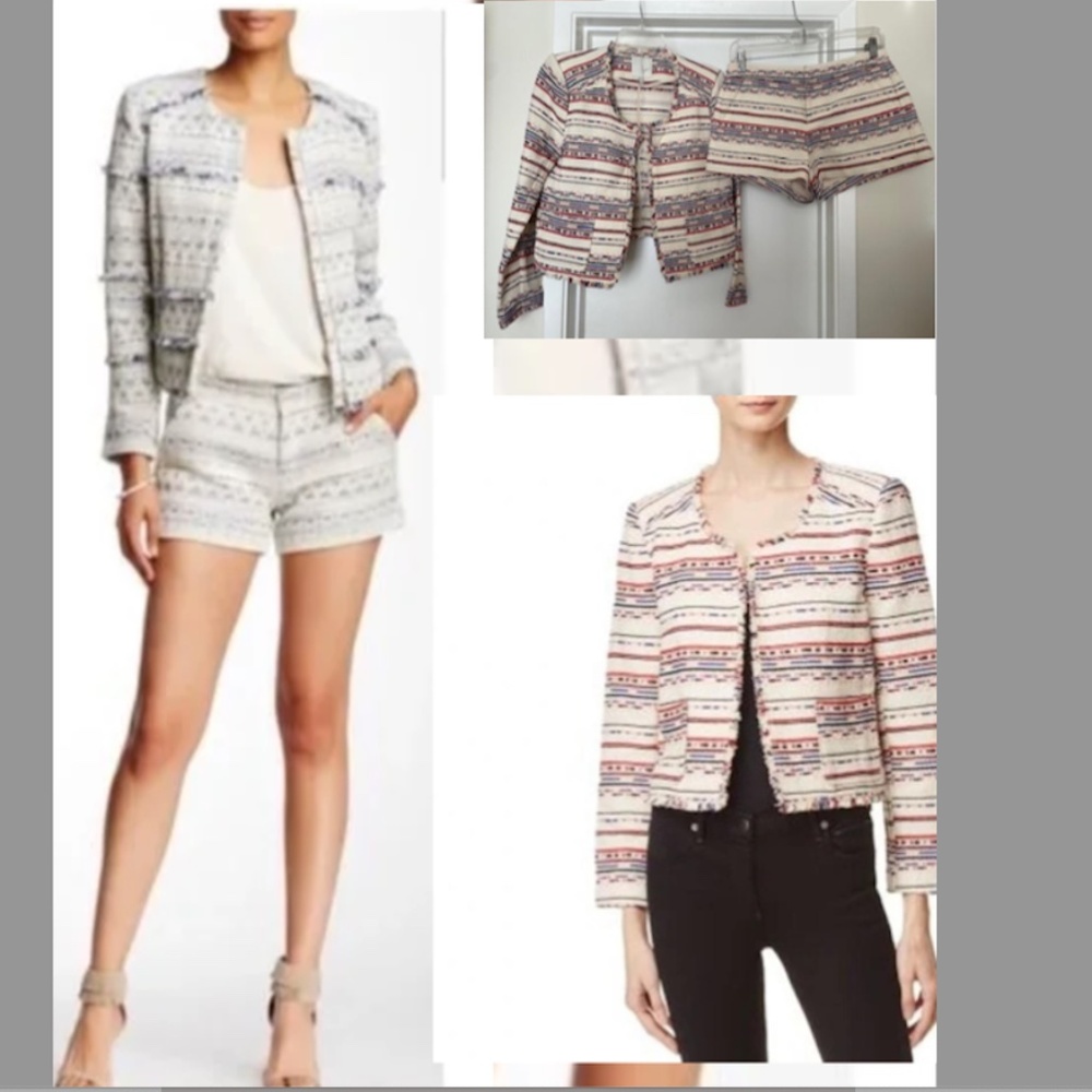 JOIE 2 Piece Jacket & Shorts SET Silana Tweed Merci Short